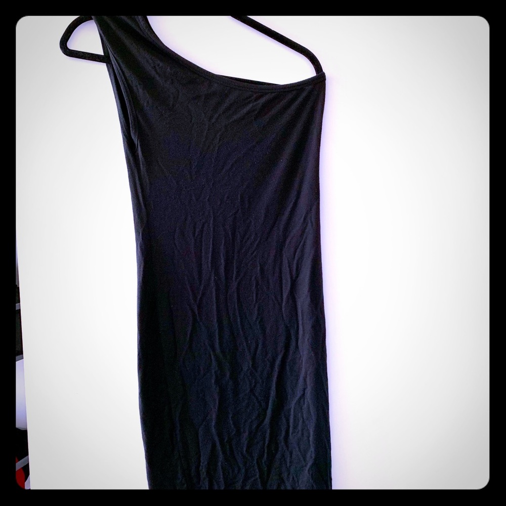 T by Alexander Wang one shoulder cotton dress